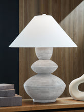 Warmstead Furniture - Ashley Furniture - Brickdon Lighting - Poly Table Lamp (1/CN) / Distressed White - L235874
